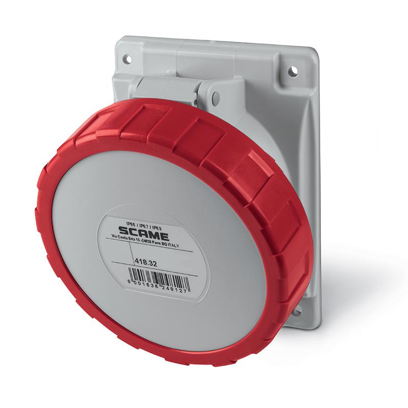 418.32664 32A 3P+E IP67 FLUSH ANG SOCKET 3h