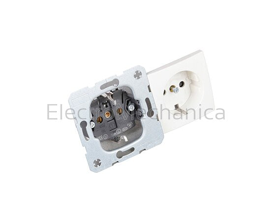 47231909 SCHUKO SOCKET S/B, POLAR WHITE