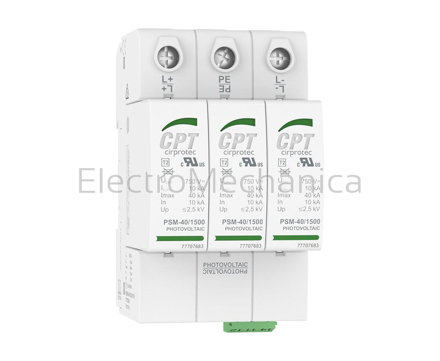 PSC3-5/1500 PV IR TYPE1+2 40kA 3P PV 1000V SPD +IND