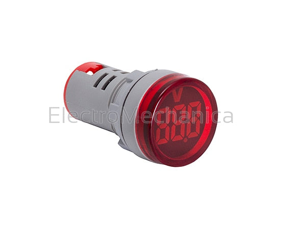 AD22-22VMR 22mm RED P/MNT V/METER 20-500VAC