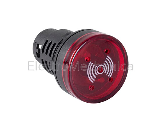 AD30-30MR22 30mm RED LED+BUZZER 220VAC/DC