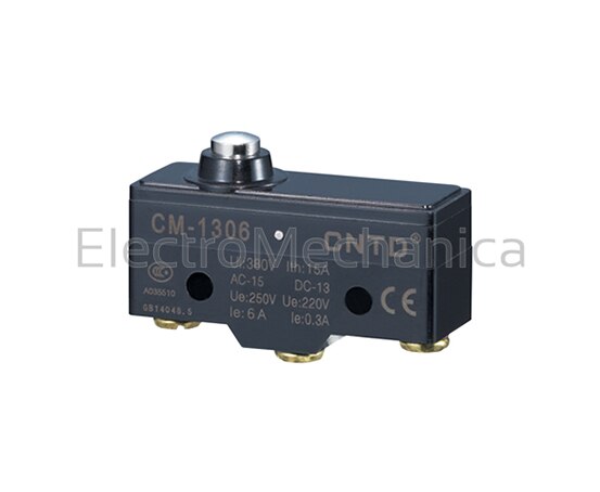 CM1306 MICRO SW 15A - BUTTON PLUNGER