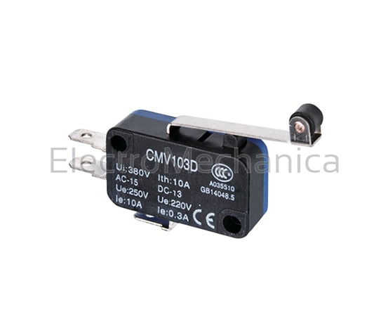 CMV103D MICRO SW 10A - LONG ROLLER LEVER