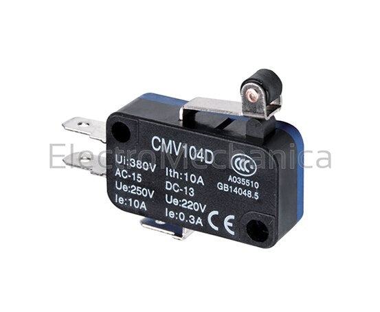 CMV104D MICRO SW 10A - SHORT ROLLER LEVER