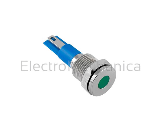GQ10T-DG220VN 10mm METALIC GRN LED PL 240VAC/DC