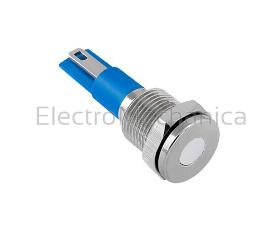 GQ12T-DW220VN 12mm METALIC WHT LED PL 240VAC/DC