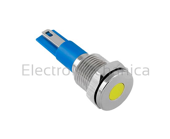 GQ12T-DY220VN 12mm METALIC YEL LED PL 240VAC/DC