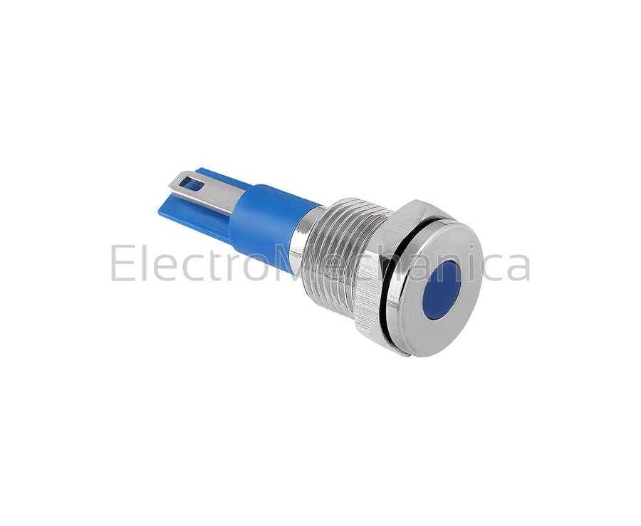 GQ12T-JN/22/B 12mm METALIC BLU LED PL 240VAC/DC