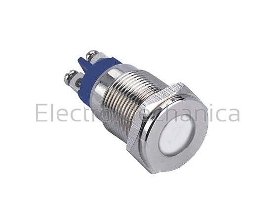 GQ16T-DLW220VN 16mm METALIC WHT LED PL 240VAC/DC