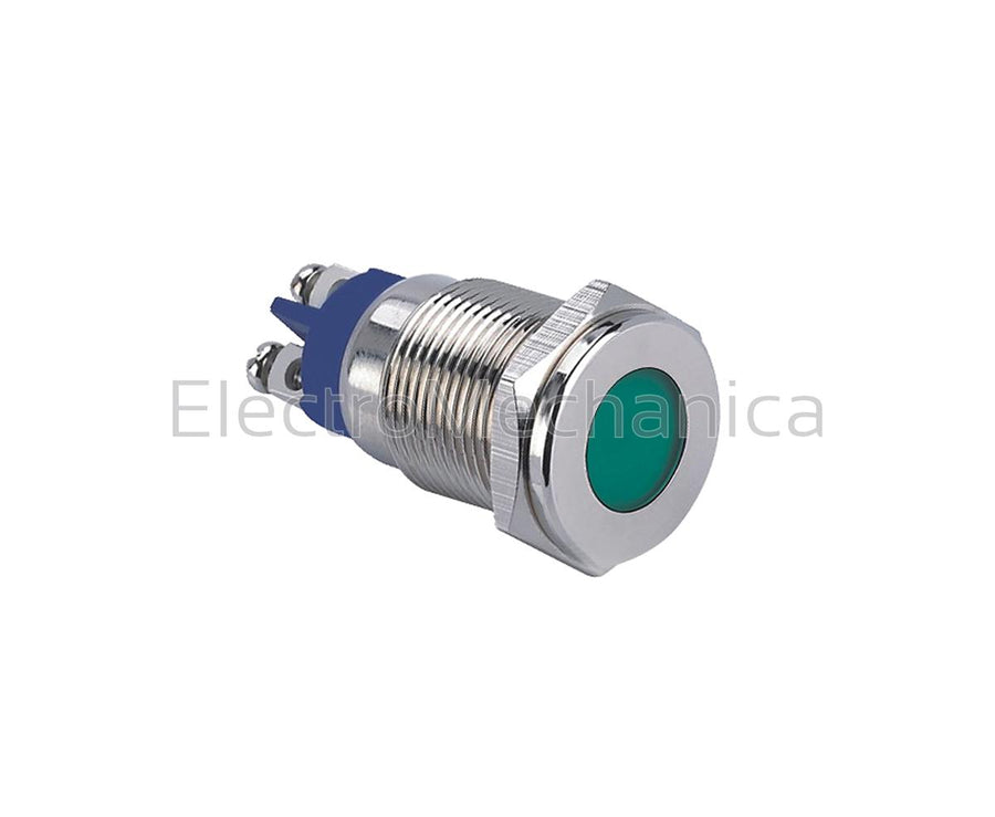 GQ16T-LN/02/G 16mm METALLIC GRN LED PL 24VAC/DC