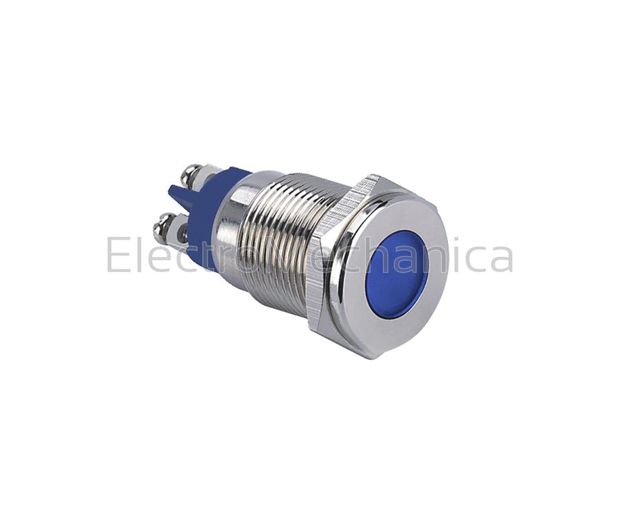 GQ16T-LN/22/B 16mm METALIC BLU LED PL 240VAC/DC