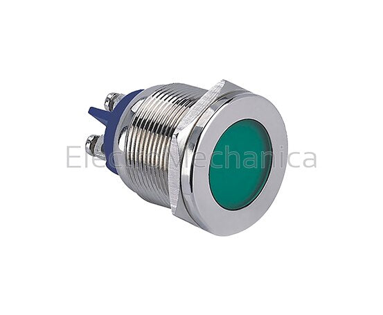 GQ22T-DLG024VN 22mm METALLIC GRN LED PL 24VAC/DC