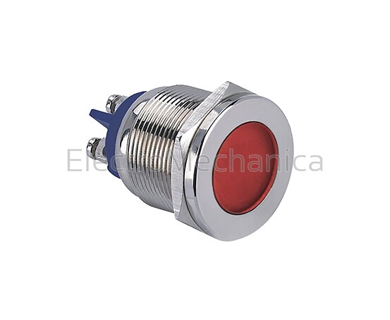 GQ22T-DLR220VN 22mm METALIC RED LED PL 220VAC/DC