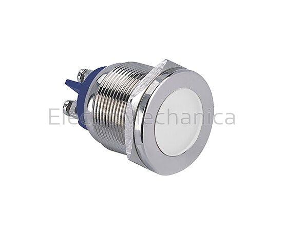 GQ22T-DLW024VN 22mm METALLIC WHT LED PL 24VAC/DC