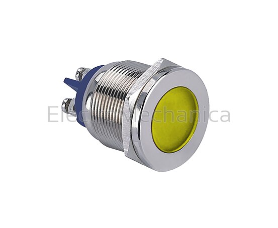 GQ22T-DLY024VN 22mm METALLIC YEL LED PL 24VAC/DC