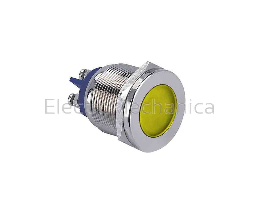 GQ22T-LN/02/Y 22mm METALLIC YEL LED PL 24VAC/DC