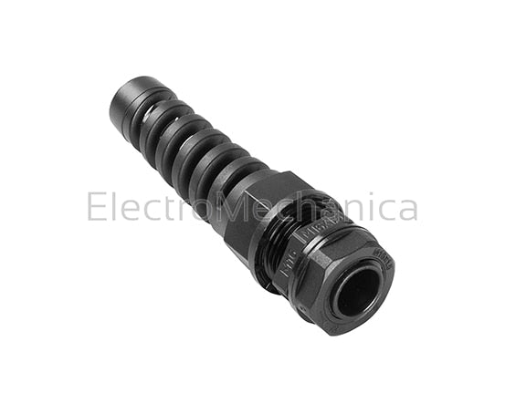 PSRM20S-P-12B M20 NYLON STRAIN RELIEF GLAND BLK