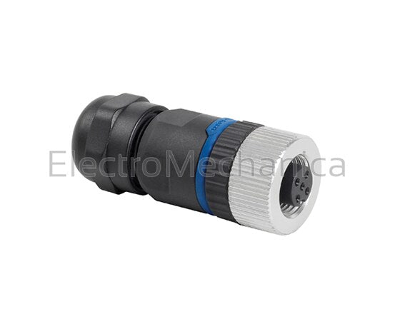 120105-02-022 M12 CONNECTOR 4A 60V 5PIN FEMALE STRAIGHT