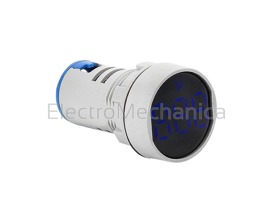 AD101-22VMB 22mm BLU P/MNT V/METER 20-500VAC