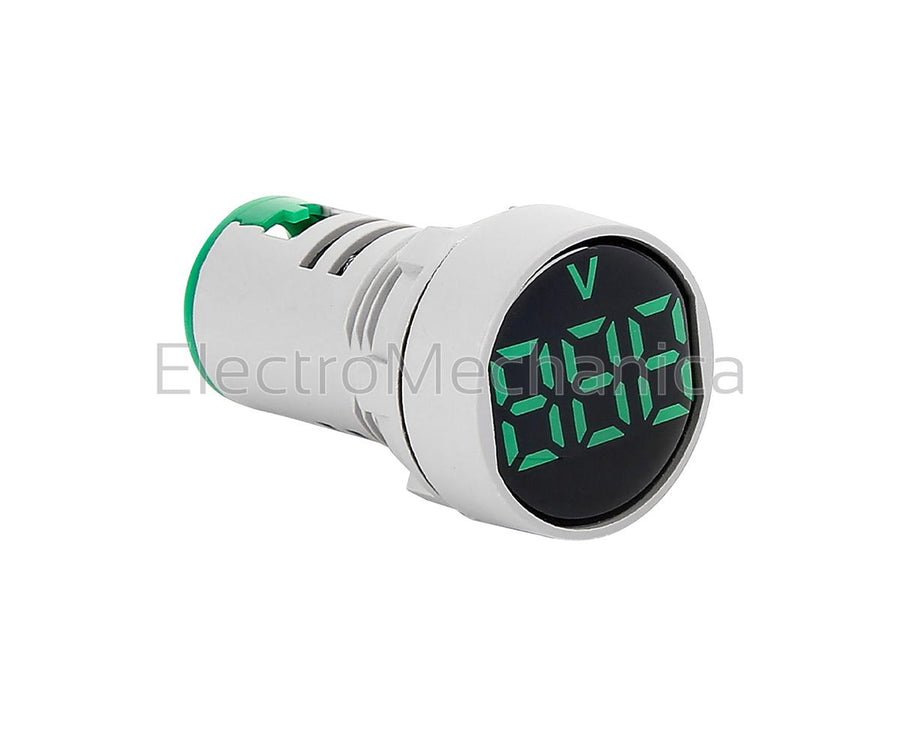 AD101-22VMG 22mm GRN P/MNT V/METER 20-500VAC