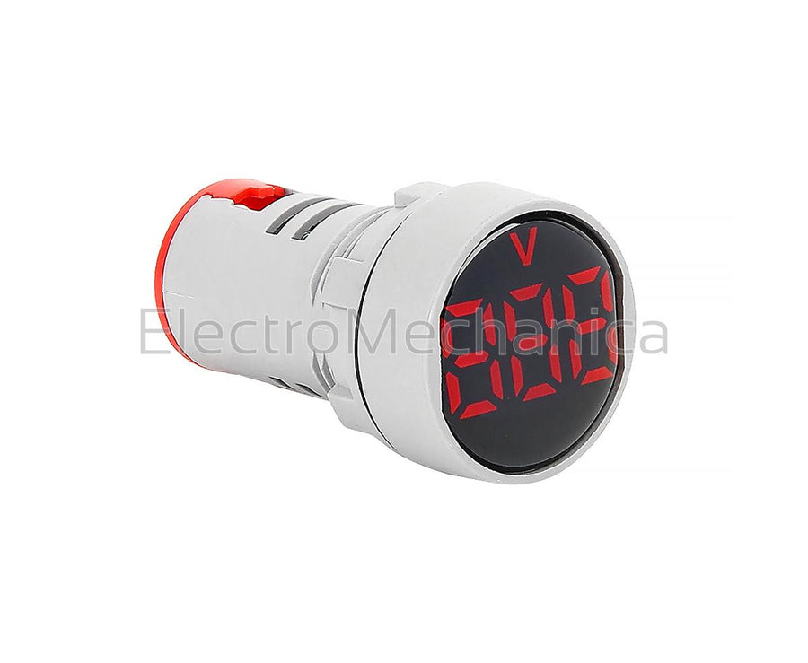 AD101-22VMR 22mm RED P/MNT V/METER 20-500VAC
