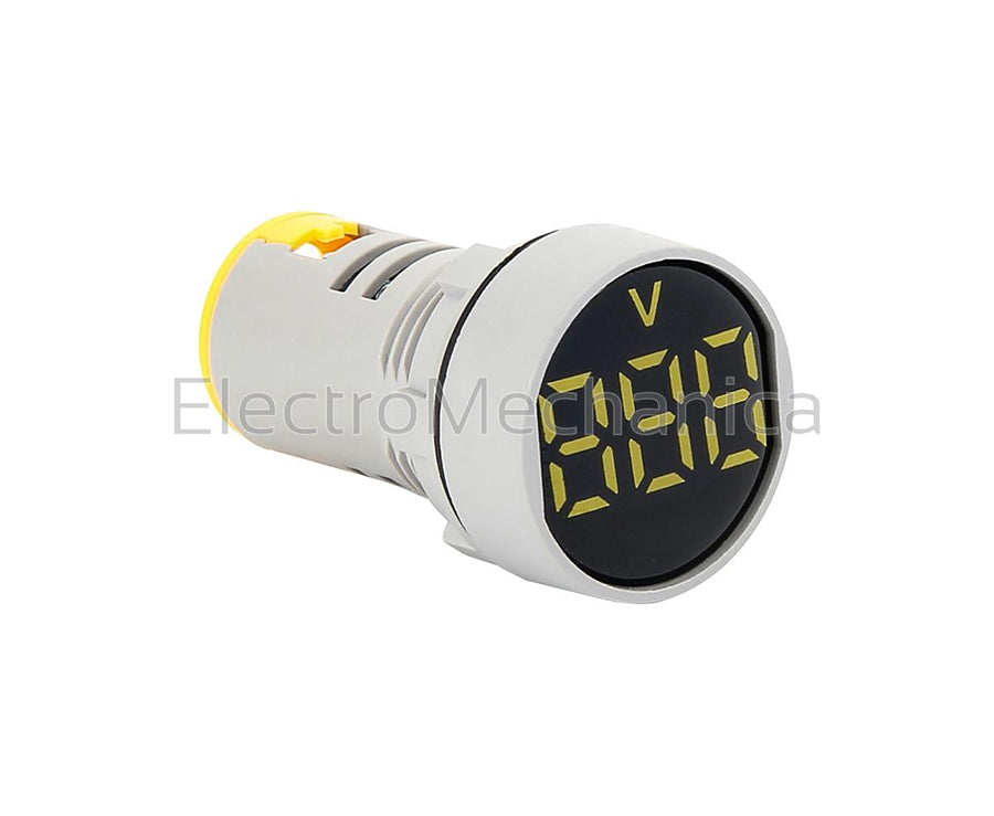 AD101-22VMY 22mm YEL P/MNT V/METER 20-500VAC
