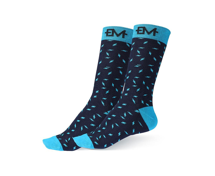 EM Branded Navy Socks