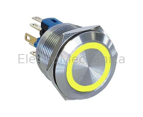 GQ22L-11EY02S 24V Ã˜22 YELLOW LED PUSHBUTTON