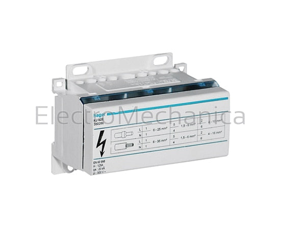 KJ02E 125A 3PH+N DISTRIBUTION BLOCK