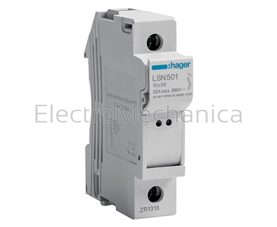 LSN501 1P FUSE HOLDER 10x38 CYL
