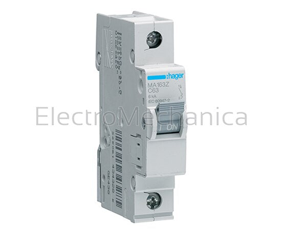 MA163Z 63A 1P 6kA C-CURVE MCB