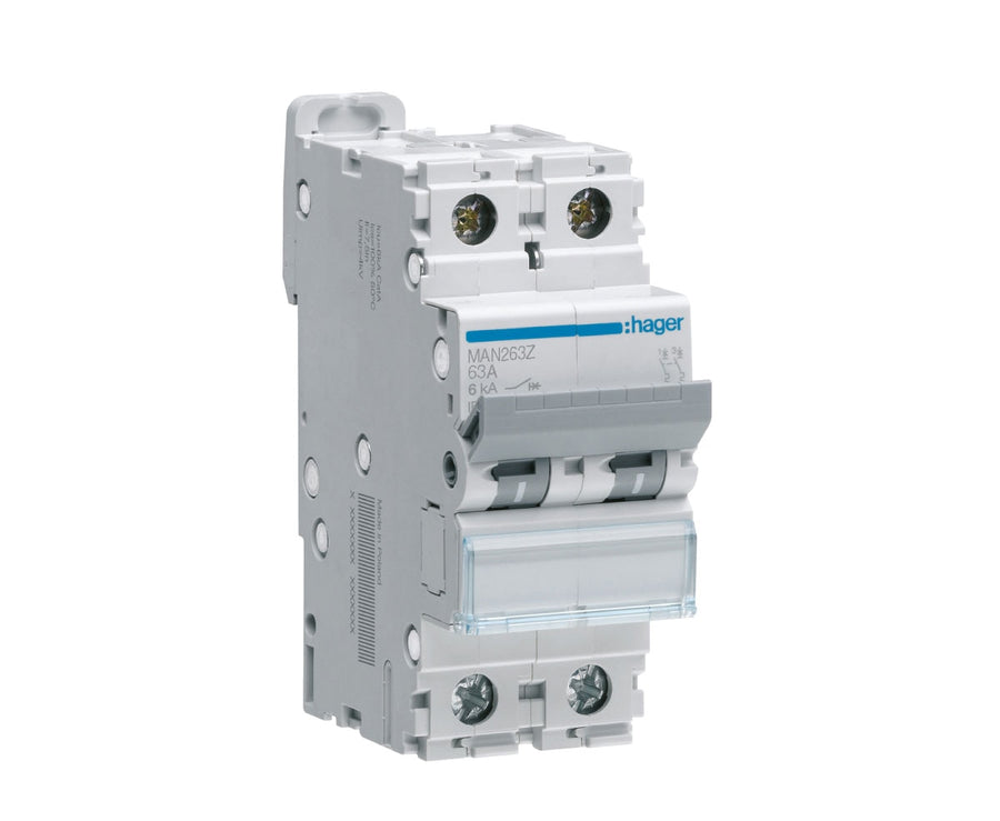 MAN263Z 63A 2P 6kA C-CURVE MCB