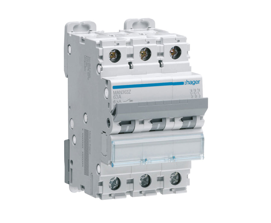MAN363Z 63A 3P 6kA C-CURVE MCB
