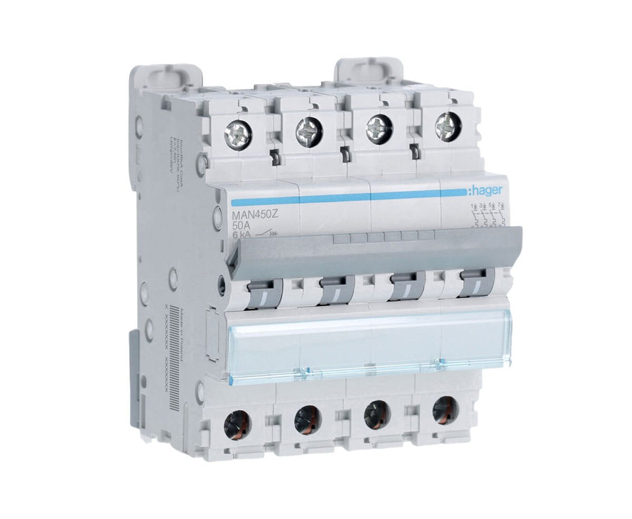 MAN450Z 50A 4P 6kA C-CURVE MCB