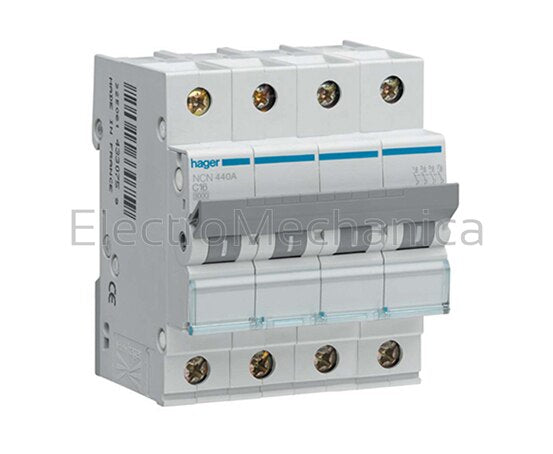 NRN410 10A 4P 25KA C-CURVE MCB