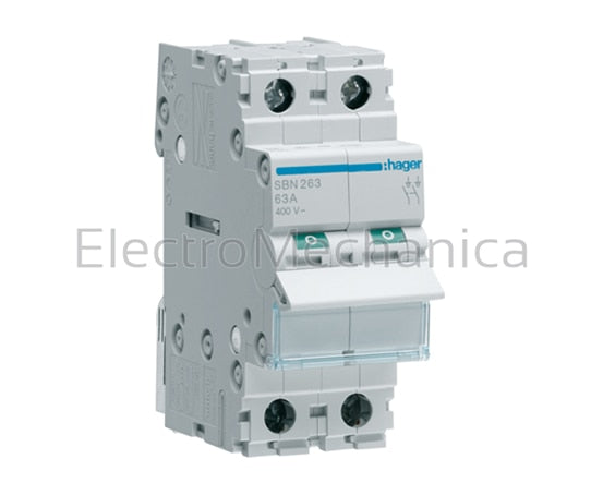 SBN263 63A 2P MAIN ISOLATOR SWITCH