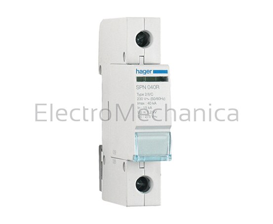 SPN140R TYPE 2 Imax 40kA 1P PH SPD +IND