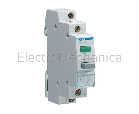 SVN411 NO PUSHBUTTON + LED IND GREEN