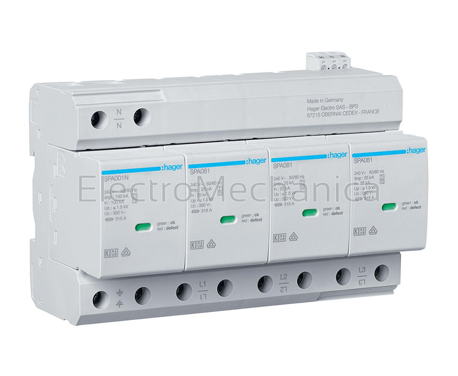 SPA801 4P T1+T2 Uc 350V 25kA Up 1