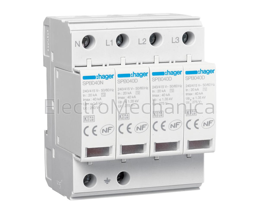 SPB440D 4P T2 Uc 275V In 20kA Imax 40kA