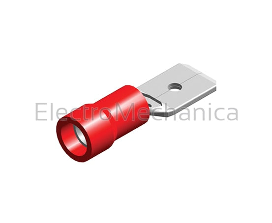 M1-4.8V/5 MALE PUSH-ON RED 4