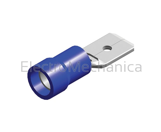 M2-6.4V MALE PUSH-ON BLUE 6