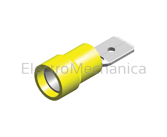 M5-6.4VD MALE PUSH-ON YEL 6