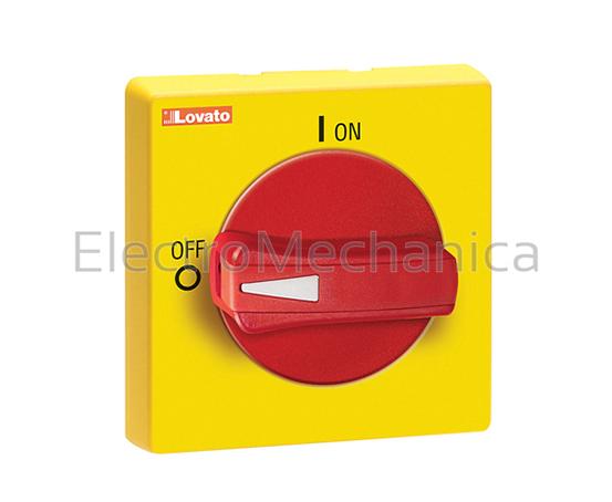 GAX63 RED/YEL DOOR INTERLOCK HANDLE