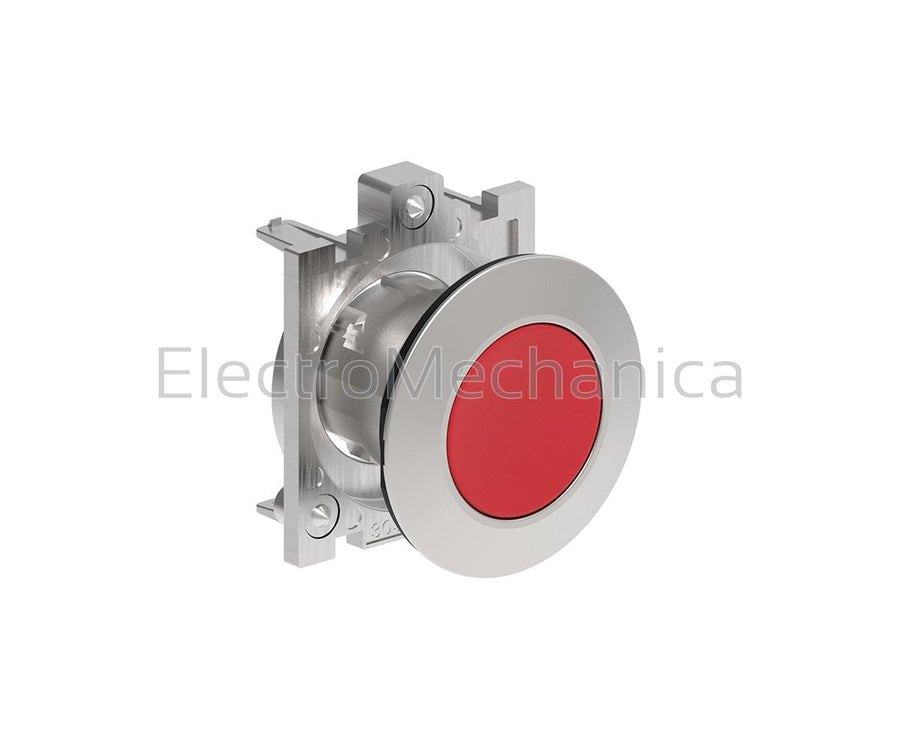 LPF B104 30MM FLUSH RED MOM P/BUTTON ACT