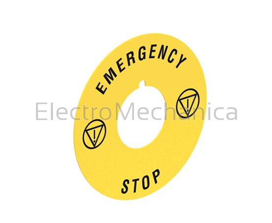 LPX AU115 EMERGENCY STOP LABEL 60mm