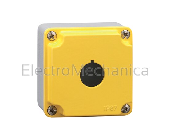 LPZ M1A5 1 HOLE METAL P/BUTTON STATION YEL