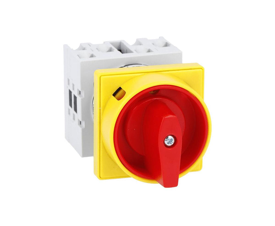 GX32 92U25 4P 32A ON-OFF SW - RED/YEL HANDLE