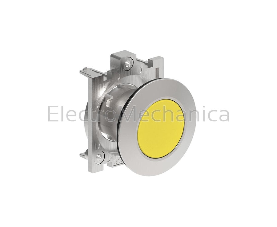 LPF B105 30MM FLUSH YEL MOM P/BUTTON ACT