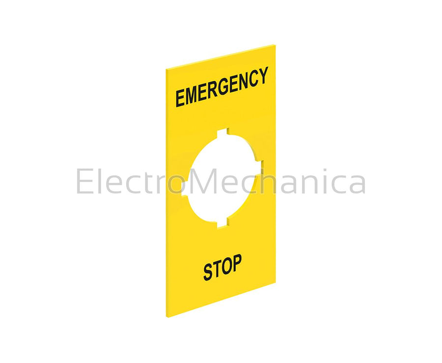 LPX AU110 EMERGENCY/STOP LABEL
